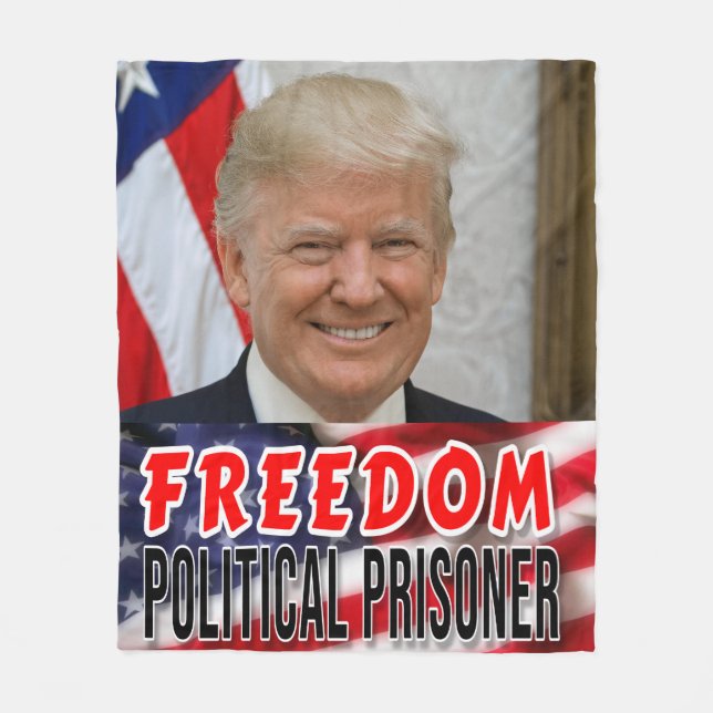 Trump Political Prisoner Fleece Blanket (Front)