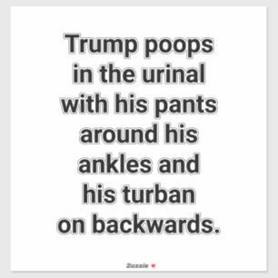 Trump poops in the urinal Hankamer Artjunkhaus Yum