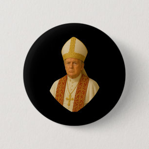 Trump Pope Graphic – Funny Political Design  6 Cm Round Badge
