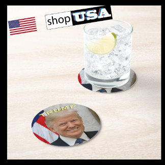 Trump President 45 Epic Fun Fantastic Round Paper Coaster