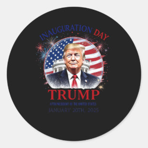 Trump President 47 Inauguration Day Classic Round Sticker