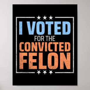 Trump President Election I Voted For The Convicted Poster