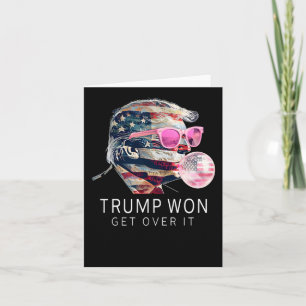Trump President Funny Pink With American Flag Inau Card