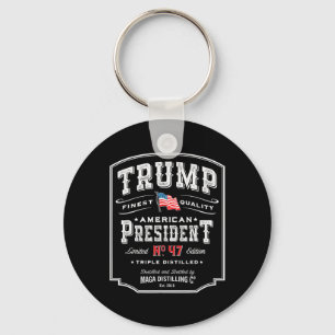 Trump President N 47 Vintage Whiskey Usa  Key Ring