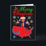 Trump Presidential Election Results Map Funny Chri Card<br><div class="desc">Trump Presidential Election Results Map Funny Christmas</div>