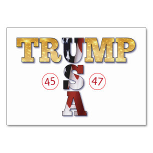 Trump Presidential 💪 Gold USA Table Number