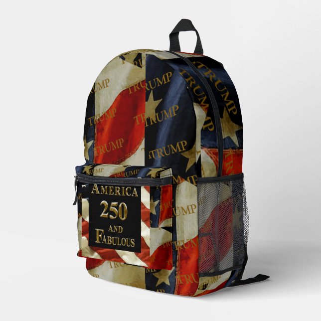 TRUMP PRINTED BACKPACK (Back Corner Right)