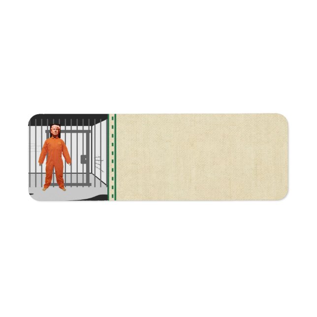 Trump Prisoner Return Address Sticker (Front)