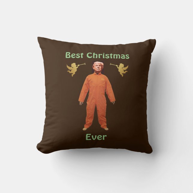 Trump Prisoner Throw Pillow (Front)
