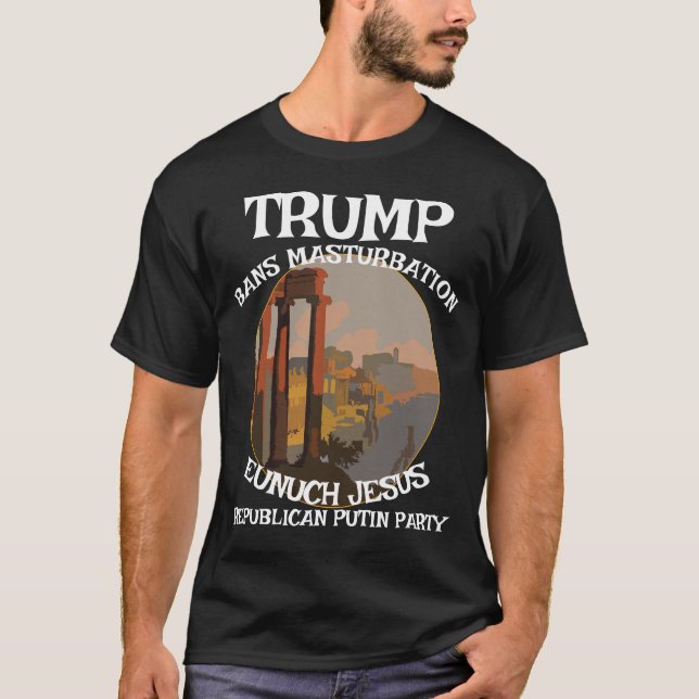 Trump Public Masturbation Video Monkey WH Zoo T-Shirt (Front)