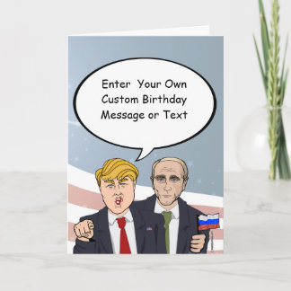 Trump Putin Birthday Card - Customise Your Message
