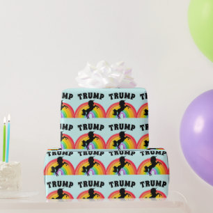 TRUMP RAINBOW UNICORN BIRTHDAY Wrapping Paper