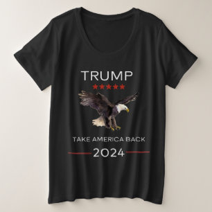 Trump Rally 2024 womens V-Neck t-shirt            Plus Size T-Shirt