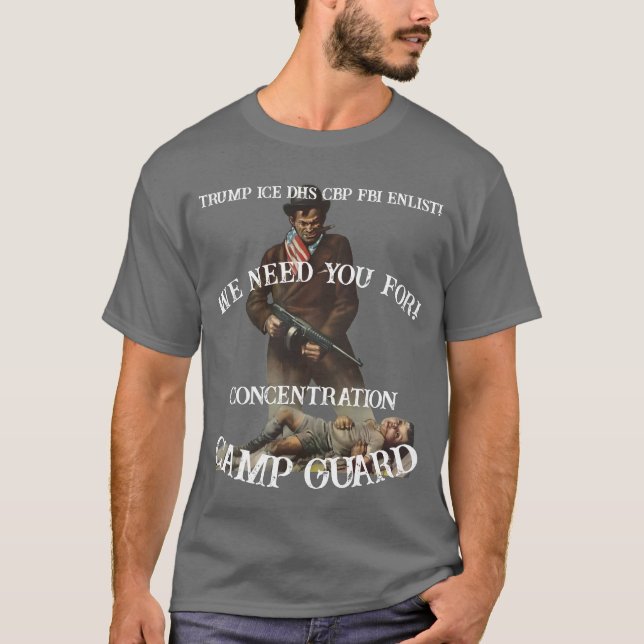 Trump Rawdogging Iran War Concentration Camp T-Shirt (Front)