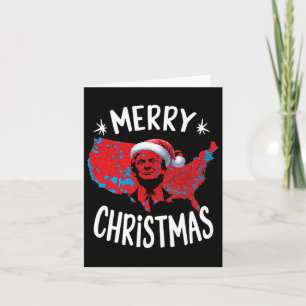 Trump Red Election Map Merry Christmas Trump Winne Card