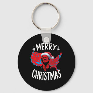 Trump Red Election Map Merry Christmas Trump Winne Key Ring