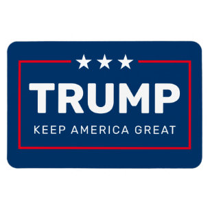 Trump - red white blue - Keep America Great Magnet