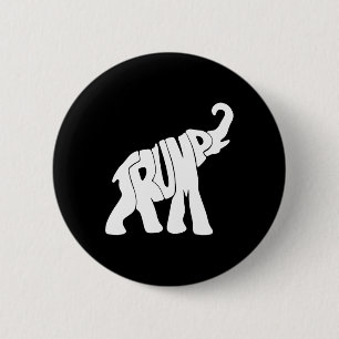 Trump Republican Elephant Trump Supporter Presiden 6 Cm Round Badge