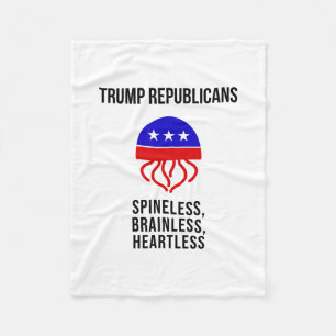 Trump Republican Jellyfish – Spineless Political S Fleece Blanket