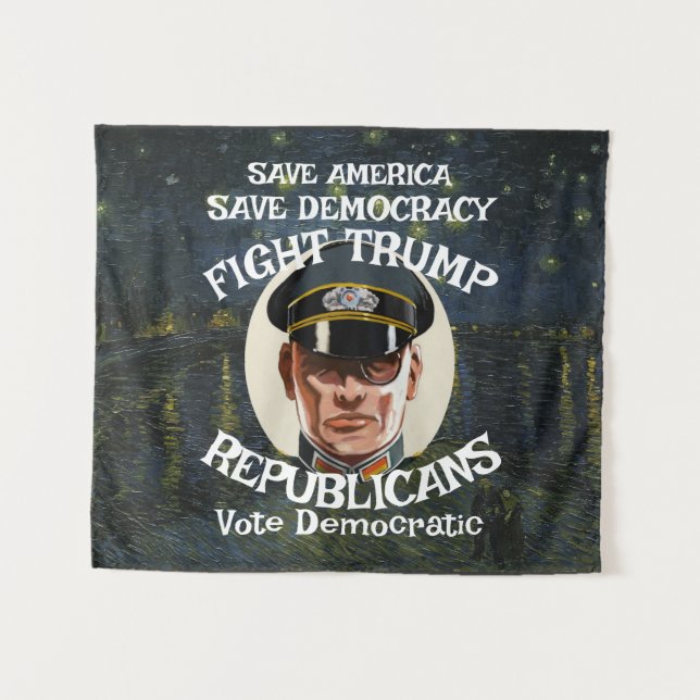 Trump Republican Party Grad Retirement Wedding WH Tapestry (Front (Horizontal))