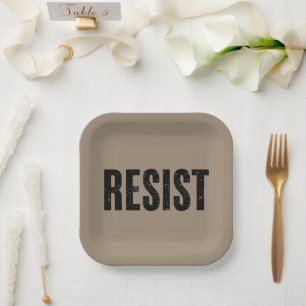 Trump Resist Trump Protest Anti Political Protest Paper Plate