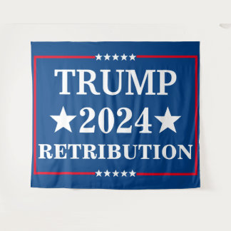 Trump Retribution 18" x 24" Yard Sign with H Frame Tapestry