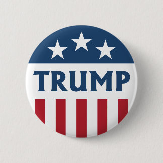 TRUMP Retro Campaign Design Stars & Stripes Flag  6 Cm Round Badge
