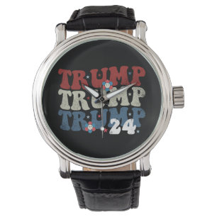 Trump Retro Groovy Flower 24 2024 Election Watch