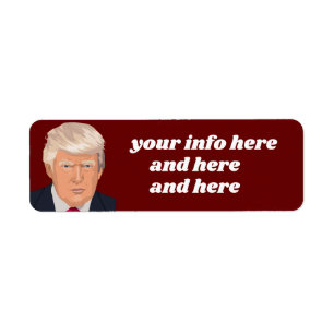 TRUMP RETURN ADDRESS LABELS CUSTOM