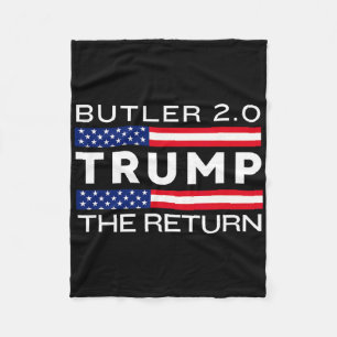 Trump Returns Butler Rally Fight Trump Elon Butler Fleece Blanket