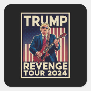 Trump Revenge Tour 2024 Political Election 2024 Square Sticker