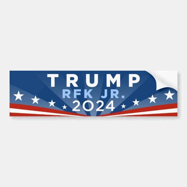 Trump RFK Jr. Kennedy 2024 Bumper Sticker (Front)