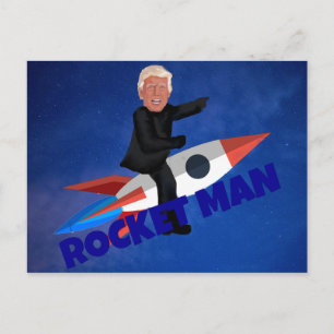 Trump Rides a Rocket Postcard