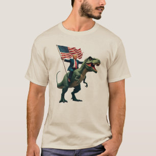 Trump Riding a T-Rex T-Shirt - Keep America Great 