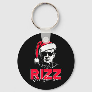 Trump Rizz The Season Christmas Funny Donald Trump Key Ring