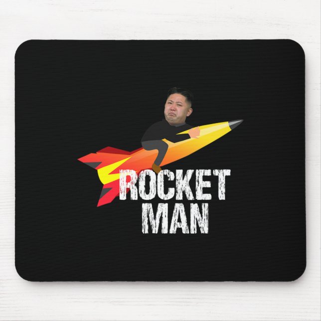 Trump Rocket Man Kim Jong Un North Korea Funny  Mouse Pad (Front)