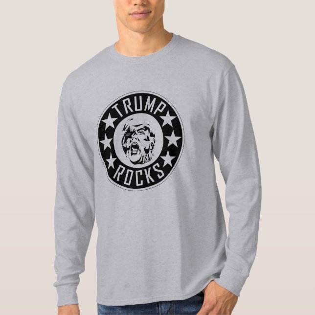 Trump Rocks Men's Long Sleeve T-Shirt (Front)