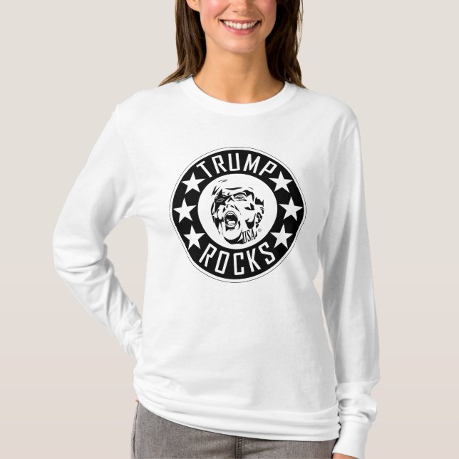 Trump Rocks Women's Long Sleeve T-Shirt (Front)