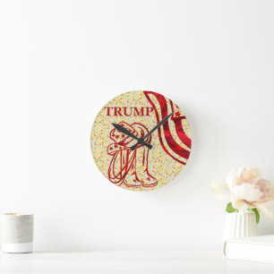 TRUMP ROUND CLOCK