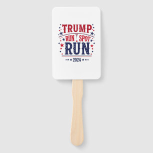 Trump Run Spot Run Funny Election Debate Hand Fan