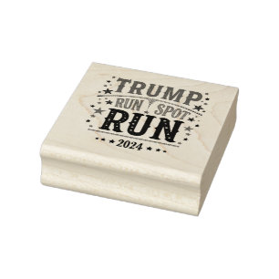 Trump Run Spot Run Funny Election Debate  Rubber Stamp