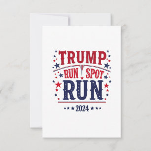 Trump Run Spot Run Funny Election Debate  Thank You Card