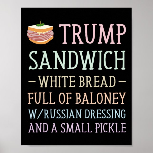 Trump Sandwich Sign Funny  (Front)
