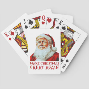 Trump Santa Claus   Make Christmas Great Again Playing Cards