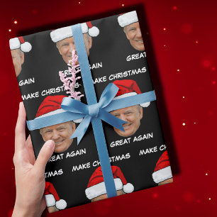 Trump Santa hat Make Christmas Great Again Wrapping Paper