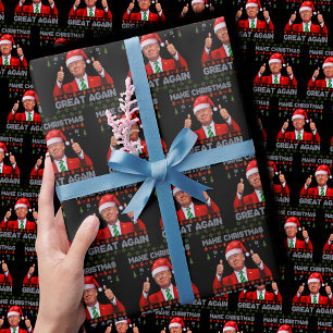 Trump Santa Hat   Make Christmas Great Again Wrapping Paper