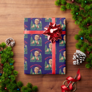 Trump Santa Hat   Trump Make Christmas Great Again Wrapping Paper