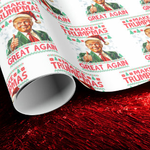 Trump Santa Hat   Trump Make Christmas Great Again Wrapping Paper