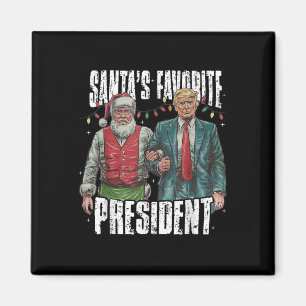 Trump Santa's Favourite President Magnet