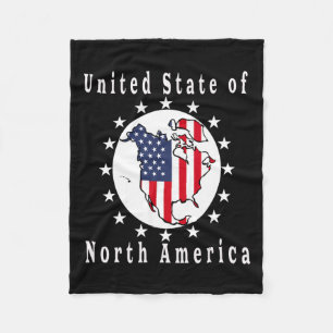 Trump Satire Map United States Of North America  Fleece Blanket